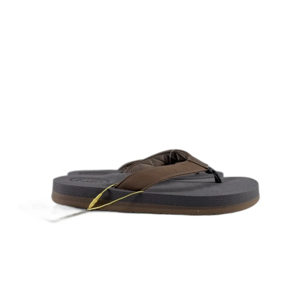 Cobian‎ Boys Draino Jr Flip Flops Brown Charcoal Grey Sandals Size 6/7 NEW